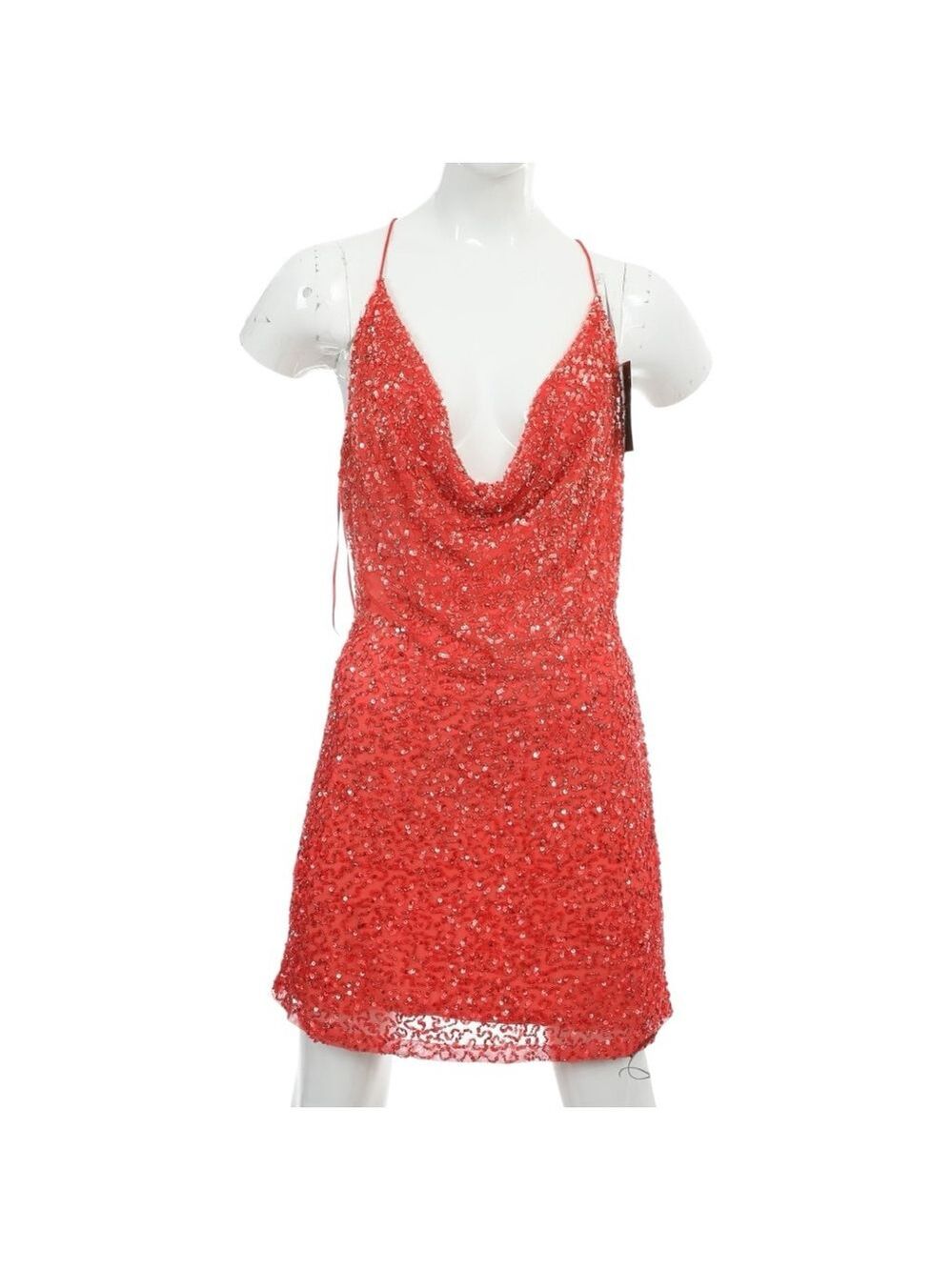 Retrofête Coral Sequin Mini Dress XL NWT - Picture 3 of 9